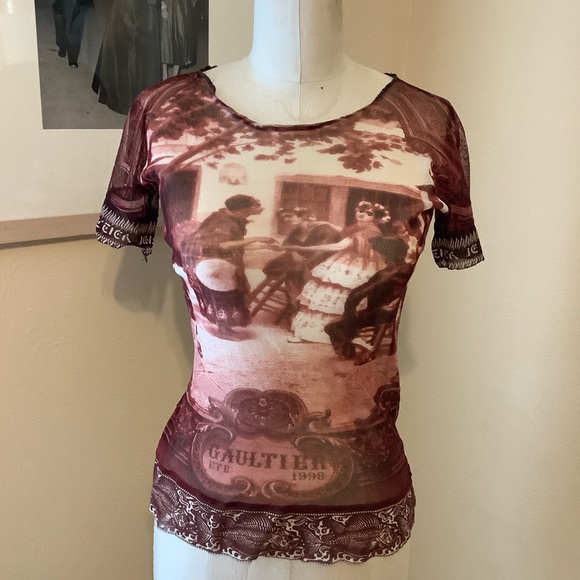 Jean Paul Gaultier Tops - Jean Paul Gaultier 1998 Vintage Rare Mesh Top